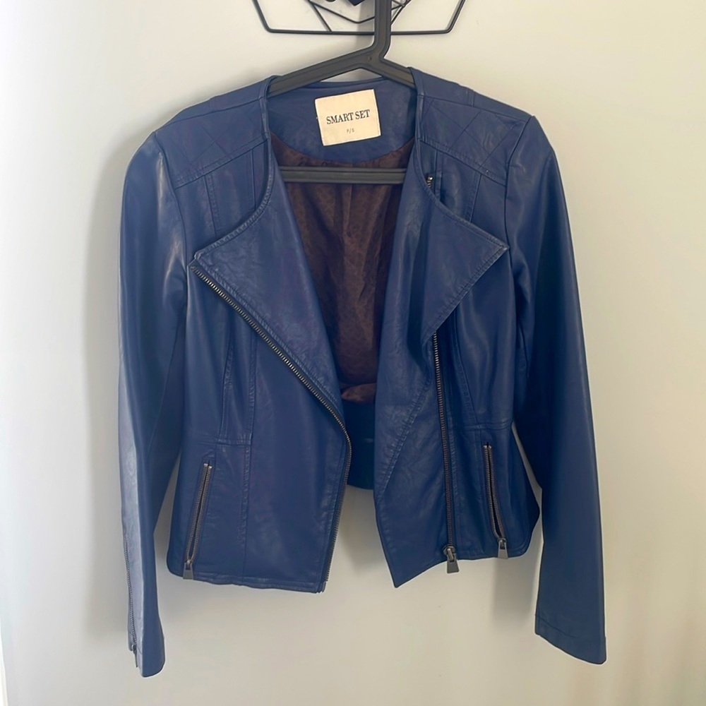 Synthetic leather jacket
